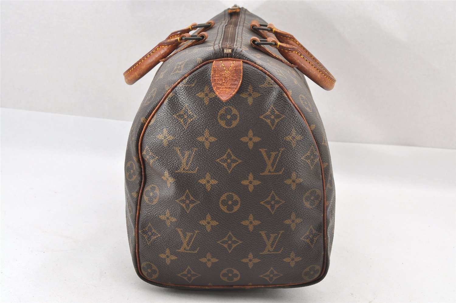 Authentic Louis Vuitton Monogram Speedy 35 Hand Boston Bag M41524 LV 2015J