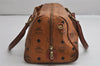 Authentic MCM Vintage Visetos Leather 2Way Shoulder Hand Bag Purse Brown 2015K