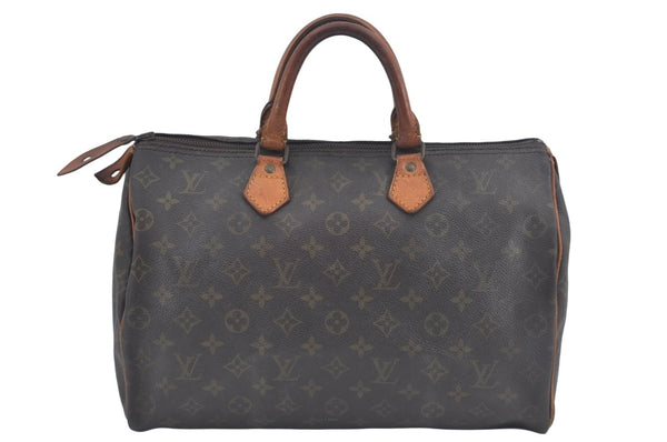 Authentic Louis Vuitton Monogram Speedy 35 Hand Boston Bag Old Model LV 2016J