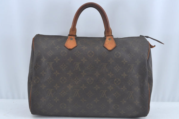 Authentic Louis Vuitton Monogram Speedy 35 Hand Boston Bag Old Model LV 2016J