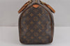 Authentic Louis Vuitton Monogram Speedy 30 Hand Boston Bag M41526 LV 2018J