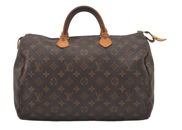 Authentic Louis Vuitton Monogram Speedy 35 Hand Boston Bag M41524 LV 2022J