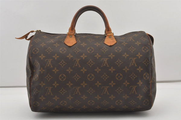 Authentic Louis Vuitton Monogram Speedy 35 Hand Boston Bag M41524 LV 2022J