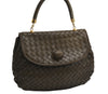 Authentic BOTTEGA VENETA Intrecciato Leather Hand Bag Khaki Green Junk 2022K