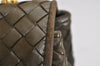 Authentic BOTTEGA VENETA Intrecciato Leather Hand Bag Khaki Green Junk 2022K