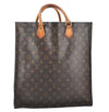 Authentic Louis Vuitton Monogram Sac Plat Hand Tote Bag M51140 Junk 2023J