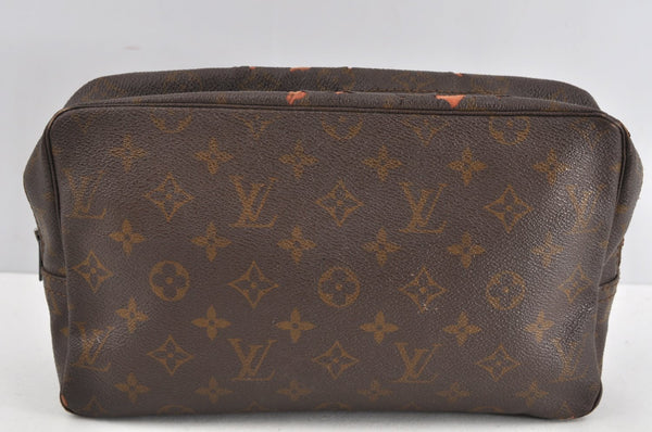 Auth Louis Vuitton Monogram Trousse Toilette 28 Clutch Bag Old Model Junk 2024J