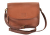 Authentic Burberrys Vintage Leather Shoulder Cross Body Bag Purse Brown 2027K
