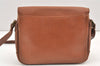 Authentic Burberrys Vintage Leather Shoulder Cross Body Bag Purse Brown 2027K