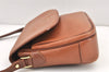 Authentic Burberrys Vintage Leather Shoulder Cross Body Bag Purse Brown 2027K