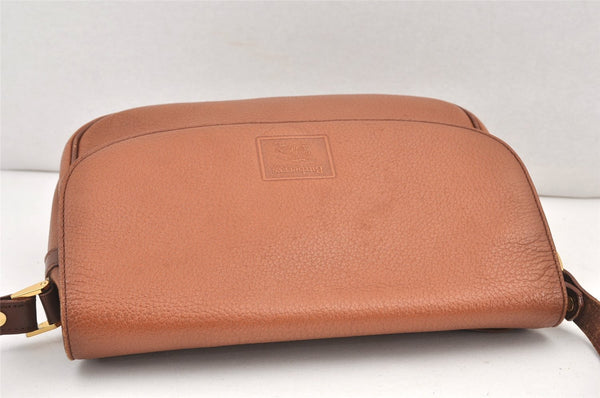 Authentic Burberrys Vintage Leather Shoulder Cross Body Bag Purse Brown 2027K