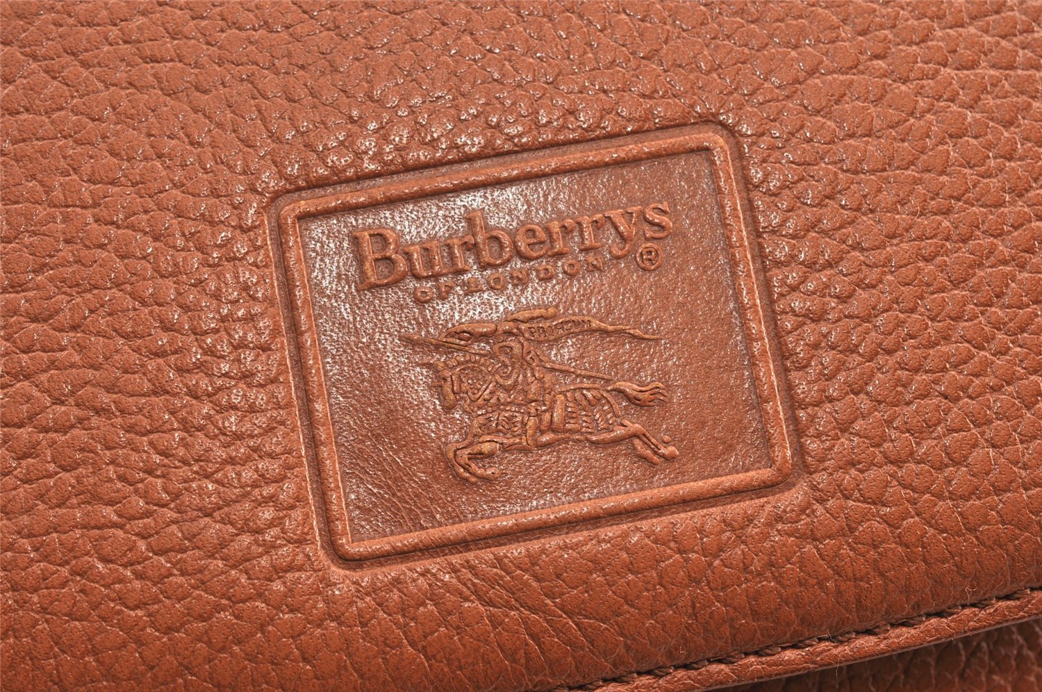 Authentic Burberrys Vintage Leather Shoulder Cross Body Bag Purse Brown 2027K