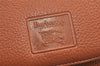 Authentic Burberrys Vintage Leather Shoulder Cross Body Bag Purse Brown 2027K