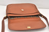 Authentic Burberrys Vintage Leather Shoulder Cross Body Bag Purse Brown 2027K