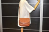 Authentic Burberrys Vintage Leather Shoulder Cross Body Bag Purse Brown 2027K