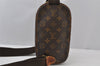 Authentic Louis Vuitton Monogram Pochette Gange Waist Body Bag M51870 LV 2028J