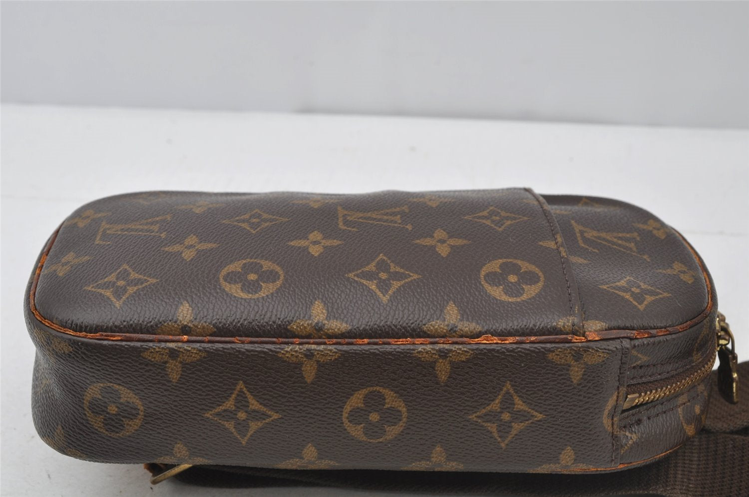 Authentic Louis Vuitton Monogram Pochette Gange Waist Body Bag M51870 LV 2028J