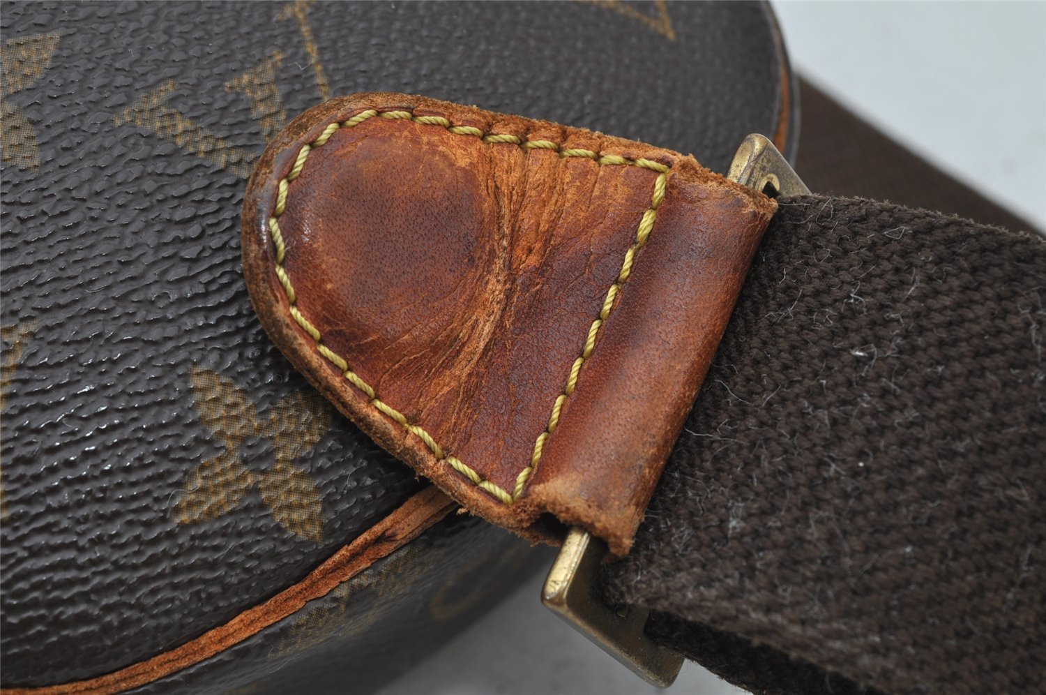 Authentic Louis Vuitton Monogram Pochette Gange Waist Body Bag M51870 LV 2028J
