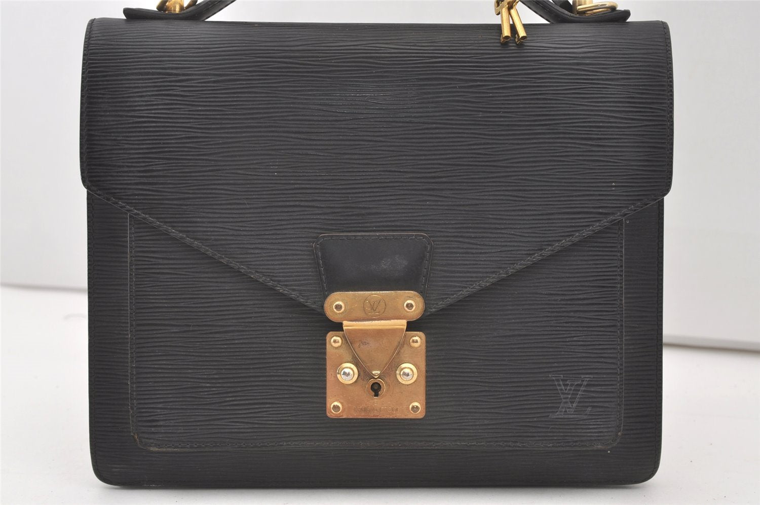 Authentic Louis Vuitton Epi Monceau 2Way Hand Bag Black M52122 Junk 2029J