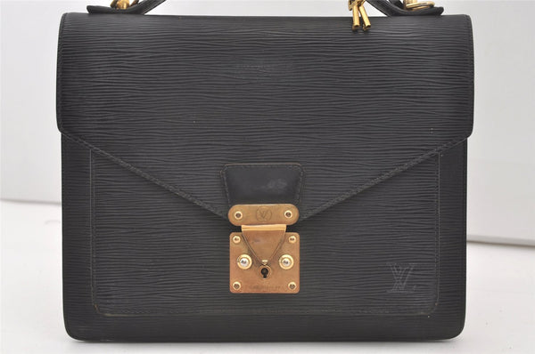 Authentic Louis Vuitton Epi Monceau 2Way Hand Bag Black M52122 Junk 2029J