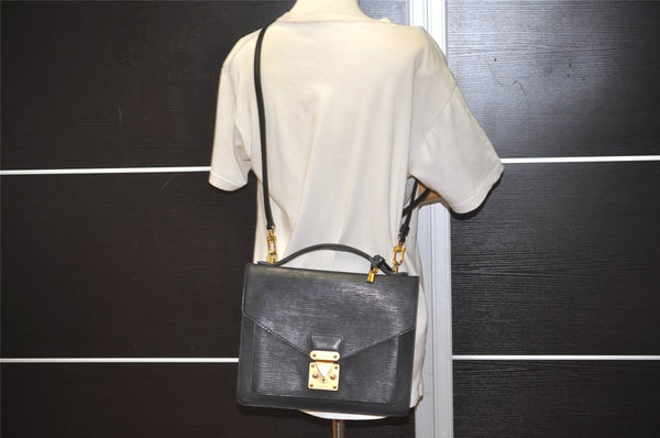 Authentic Louis Vuitton Epi Monceau 2Way Hand Bag Black M52122 Junk 2029J