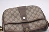 Authentic GUCCI Web Sherry Line Shoulder Cross Bag GG PVC Leather Brown 2031I