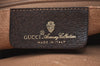 Authentic GUCCI Web Sherry Line Shoulder Cross Bag GG PVC Leather Brown 2031I