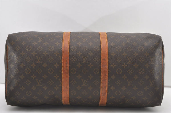 Authentic Louis Vuitton Monogram Keepall 55 Travel Boston Bag M41424 LV 2031J