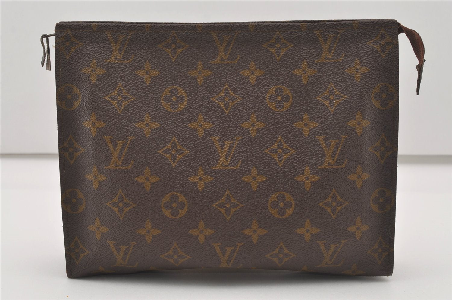 Auth Louis Vuitton Monogram Poche Toilette 26 Cosmetics Pouch Old Model LV 2034J