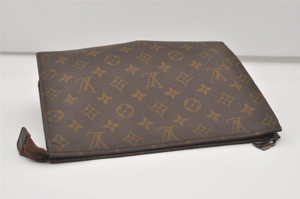 Auth Louis Vuitton Monogram Poche Toilette 26 Cosmetics Pouch Old Model LV 2034J
