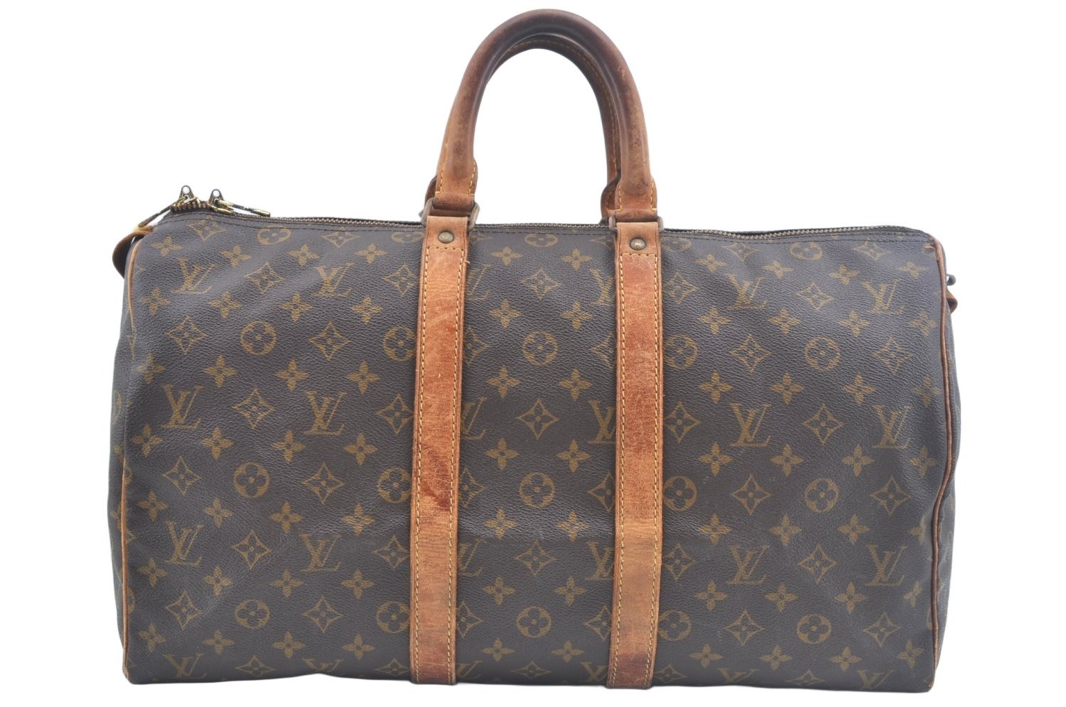 Authentic Louis Vuitton Monogram Keepall 45 Travel Boston Bag Old Model LV 2035J