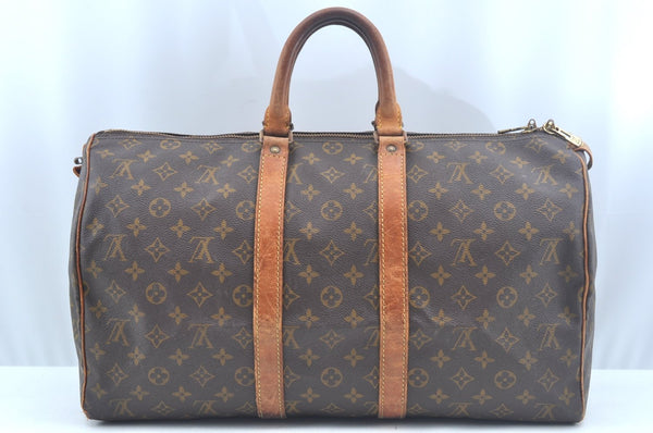 Authentic Louis Vuitton Monogram Keepall 45 Travel Boston Bag Old Model LV 2035J