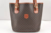 Authentic CELINE Macadam Blason Shoulder Hand Bag Purse PVC Leather Brown 2037K
