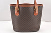 Authentic CELINE Macadam Blason Shoulder Hand Bag Purse PVC Leather Brown 2037K