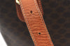 Authentic CELINE Macadam Blason Shoulder Hand Bag Purse PVC Leather Brown 2037K