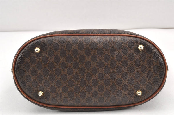 Authentic CELINE Macadam Blason Shoulder Hand Bag Purse PVC Leather Brown 2037K