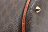 Authentic CELINE Macadam Blason Shoulder Hand Bag Purse PVC Leather Brown 2037K