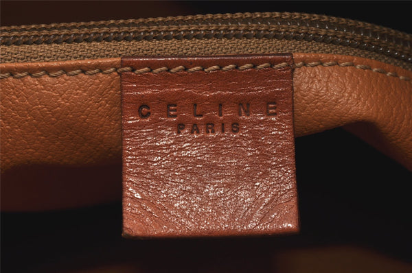 Authentic CELINE Macadam Blason Shoulder Hand Bag Purse PVC Leather Brown 2037K