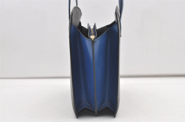 Authentic Louis Vuitton Epi Varenne Bi-color Hand Bag Black Blue M52385 LV 2038J