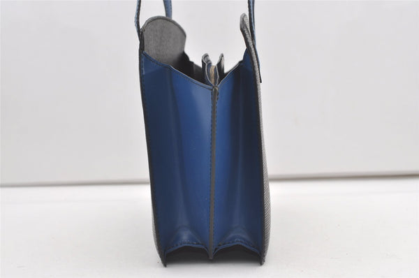 Authentic Louis Vuitton Epi Varenne Bi-color Hand Bag Black Blue M52385 LV 2038J