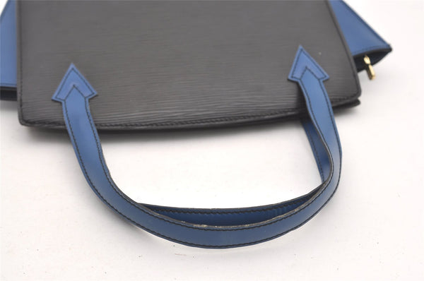 Authentic Louis Vuitton Epi Varenne Bi-color Hand Bag Black Blue M52385 LV 2038J