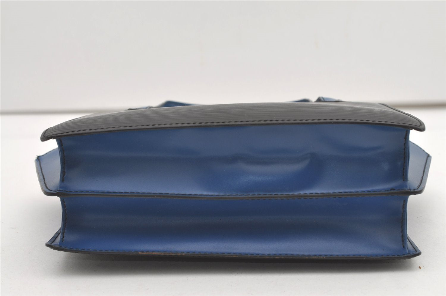 Authentic Louis Vuitton Epi Varenne Bi-color Hand Bag Black Blue M52385 LV 2038J