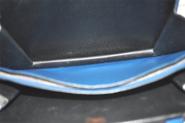 Authentic Louis Vuitton Epi Varenne Bi-color Hand Bag Black Blue M52385 LV 2038J