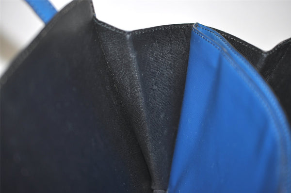 Authentic Louis Vuitton Epi Varenne Bi-color Hand Bag Black Blue M52385 LV 2038J
