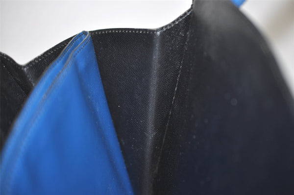 Authentic Louis Vuitton Epi Varenne Bi-color Hand Bag Black Blue M52385 LV 2038J