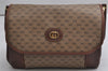 Authentic GUCCI Micro GG PVC Leather Shoulder Cross Body Bag Purse Brown 2038K