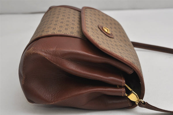 Authentic GUCCI Micro GG PVC Leather Shoulder Cross Body Bag Purse Brown 2038K