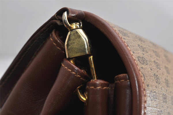 Authentic GUCCI Micro GG PVC Leather Shoulder Cross Body Bag Purse Brown 2038K