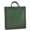 Authentic Louis Vuitton Epi Leather Sac Plat Hand Bag M52074 Green LV 2040J