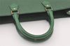 Authentic Louis Vuitton Epi Leather Sac Plat Hand Bag M52074 Green LV 2040J